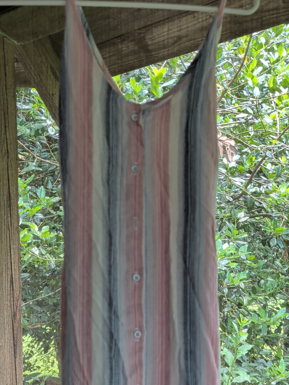 Bella Dahl Pink, White & Navy Striped Sleeveless Maxi